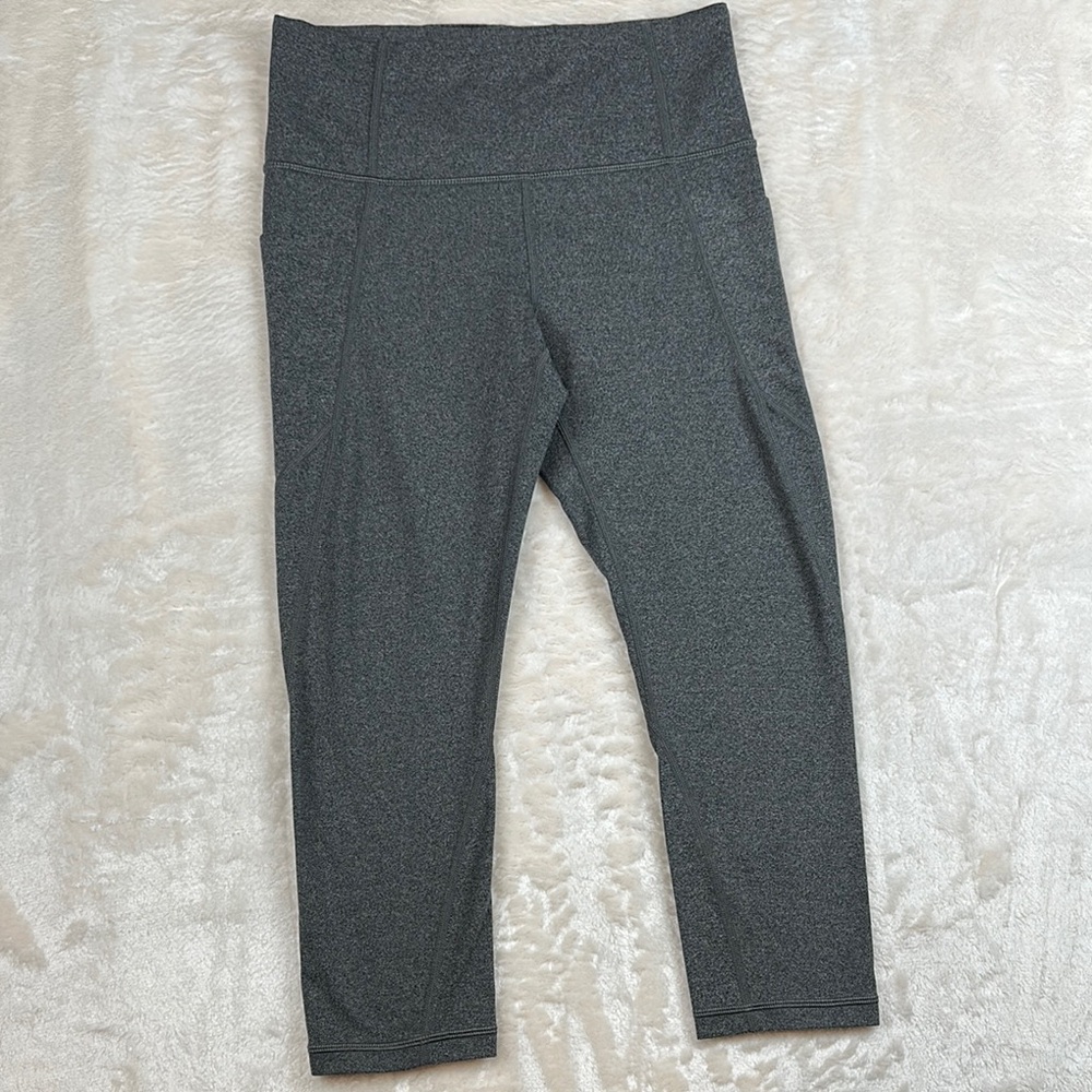 Athleta Gray High-Rise Leggings Sz Small